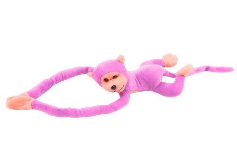 MASKOTKA PLUSZOWA MAŁPKA Z DŹWIĘKIEM RÓŻOWA 60 CM