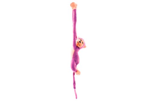 MASKOTKA PLUSZOWA MAŁPKA Z DŹWIĘKIEM RÓŻOWA 60 CM