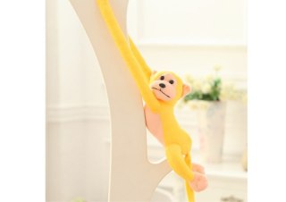 MASKOTKA PLUSZOWA MAŁPKA Z DŹWIĘKIEM ŻÓŁTA 60 CM