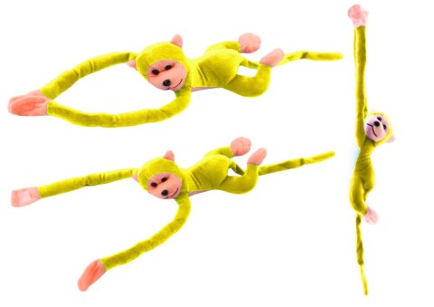 MASKOTKA PLUSZOWA MAŁPKA Z DŹWIĘKIEM ŻÓŁTA 60 CM