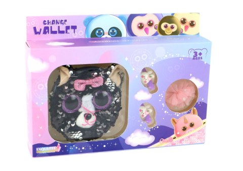 PORTFEL SPINKI ZESTAW DLA DZIEWCZYNKI PORTFELIK KOTEK 4 ELE.