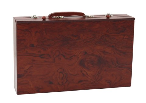 ZESTAW ARTYSTYCZNY W DREWNIANEJ WALIZCE KREDKI PASTELE FARBY