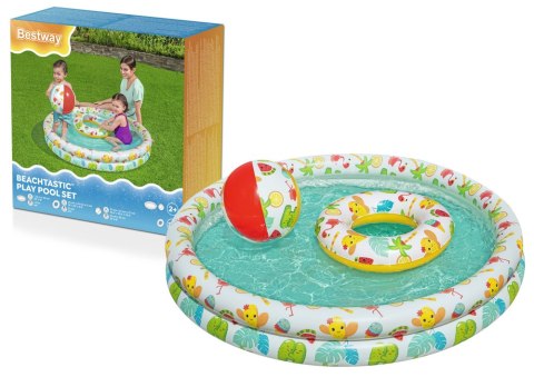 ZESTAW DMUCHANY BASEN 3W1 PIŁKA KOŁO 122 X 20 CM BESTWAY 51124