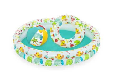 ZESTAW DMUCHANY BASEN 3W1 PIŁKA KOŁO 122 X 20 CM BESTWAY 51124