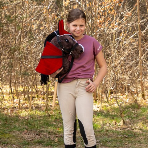 DERKA DWUSTRONNA I NAUSZNIKI SKIPPI DLA HOBBY HORSE - CZERWONA I CZARNA