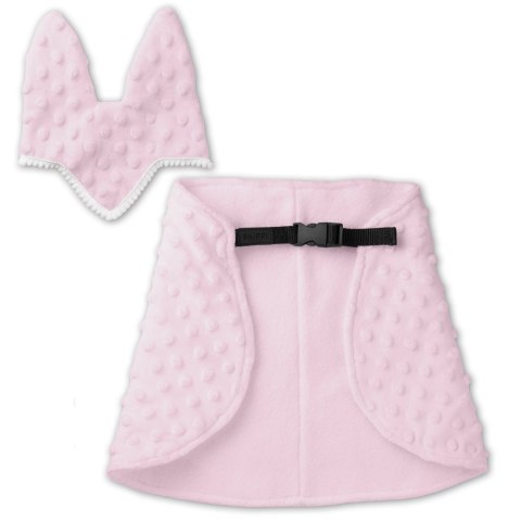 DERKA I NAUSZNIKI SKIPPI DLA HOBBY HORSE - RÓŻOWA - UNIWERSALNY ROZMIAR