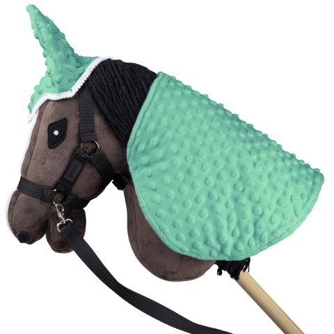DERKA I NAUSZNIKI SKIPPI DLA HOBBY HORSE - ZIELONA - PASTELOWA