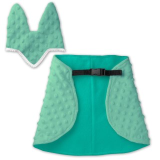 DERKA I NAUSZNIKI SKIPPI DLA HOBBY HORSE - ZIELONA - PASTELOWA
