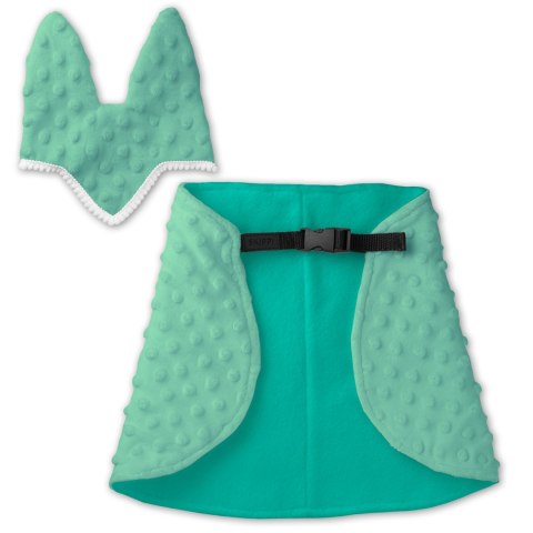 DERKA I NAUSZNIKI SKIPPI DLA HOBBY HORSE - ZIELONA - PASTELOWA