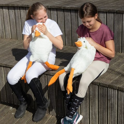 GRZEJĄCA PLUSZOWA GĘŚ XL - PREZENT DLA DZIEWCZYNY, ŻONY, NA WALENTYNKI