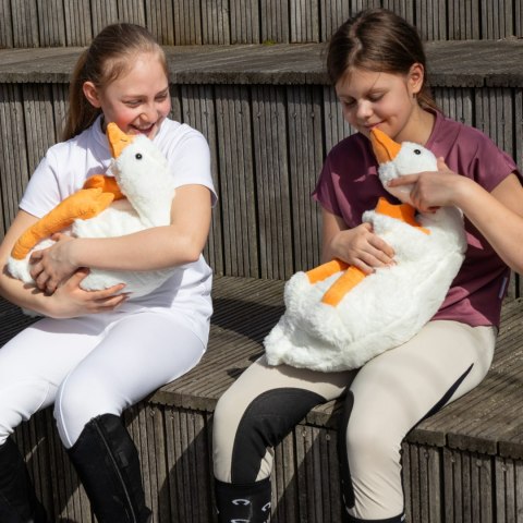 GRZEJĄCA PLUSZOWA GĘŚ XL - PREZENT DLA DZIEWCZYNY, ŻONY, NA WALENTYNKI