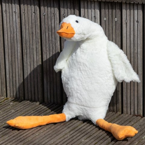 GRZEJĄCA PLUSZOWA GĘŚ XL - PREZENT DLA DZIEWCZYNY, ŻONY, NA WALENTYNKI