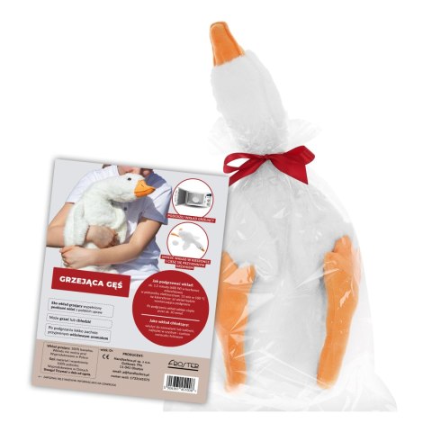 GRZEJĄCA PLUSZOWA GĘŚ XL - PREZENT DLA DZIEWCZYNY, ŻONY, NA WALENTYNKI