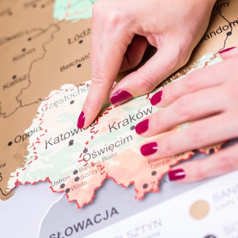 MAPA ODKRYWCY POLSKA ZDRAPKA PODRÓŻNIKA PREZENT