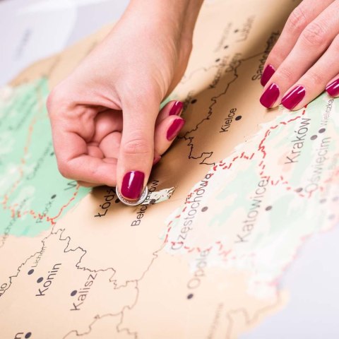 MAPA ODKRYWCY POLSKA ZDRAPKA PODRÓŻNIKA PREZENT