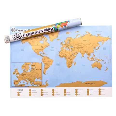 MAPA ZDRAPKA ODKRYWCY - ŚWIAT (EN)