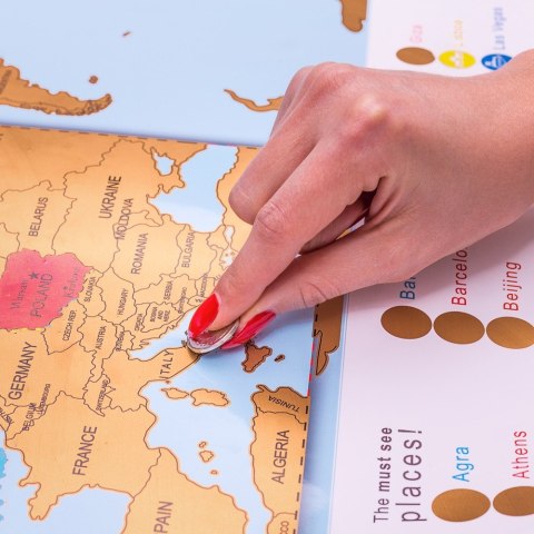 MAPA ZDRAPKA ODKRYWCY - ŚWIAT (EN)