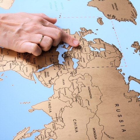 MAPA ZDRAPKA ODKRYWCY - ŚWIAT (EN)