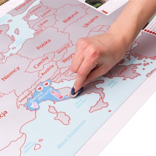 MAPA ZDRAPKA DLA DWOJGA PARY PLAKAT EUROPA W TUBIE