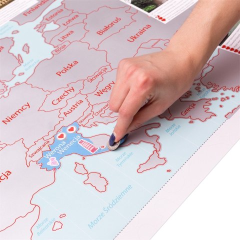 MAPA ZDRAPKA DLA DWOJGA PARY PLAKAT EUROPA W TUBIE