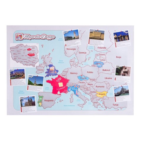 MAPA ZDRAPKA DLA DWOJGA PARY PLAKAT EUROPA W TUBIE