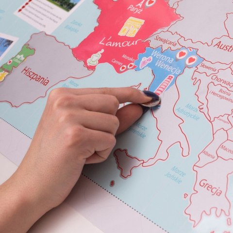 MAPA ZDRAPKA DLA DWOJGA PARY PLAKAT EUROPA W TUBIE