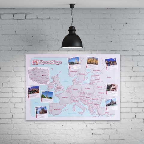 MAPA ZDRAPKA DLA DWOJGA PARY PLAKAT EUROPA W TUBIE