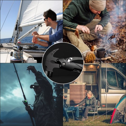 MULTITOOL - MŁOTEK OBCĘGI NÓŻ ŚRUBOKRĘT I INNE -W JEDNYM NARZĘDZIU DLA TATY