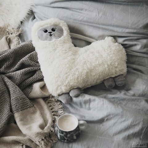 PRZYTULAMKA GRZEJĄCA LAMA TERMOFOR PLUSZOWY ALPAKA