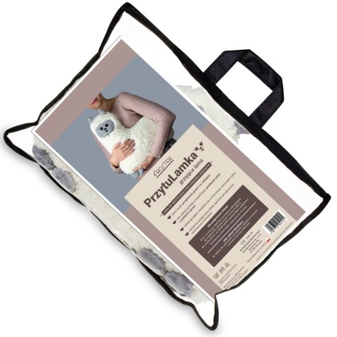 PRZYTULAMKA GRZEJĄCA LAMA TERMOFOR PLUSZOWY ALPAKA