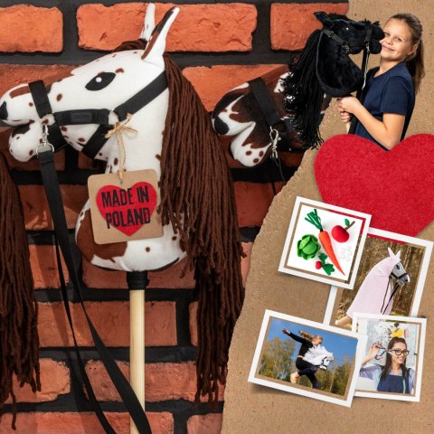 SKIPPI HOBBY HORSE TARANTOWATY - BIAŁO BRĄZOWY - PREZENT NA DZIEŃ DZIECKA