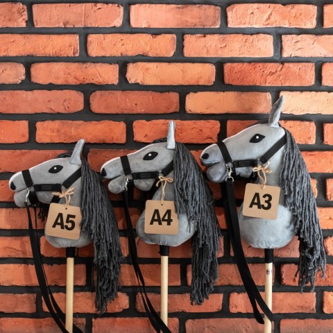 SKIPPI - LEKKI MAŁY HOBBY HORSE - SZARY A5 - PREZENT NA DZIEŃ DZIECKA