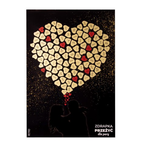 ZDRAPKA PRZEŻYĆ DLA PARY PLAKAT DO ZDRAPYWANIA