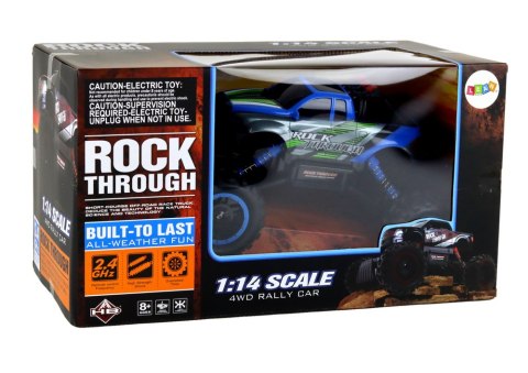 AUTO TERENOWE ZDALNIE STEROWANE RC 1:14 2.4G NIEBIESKIE