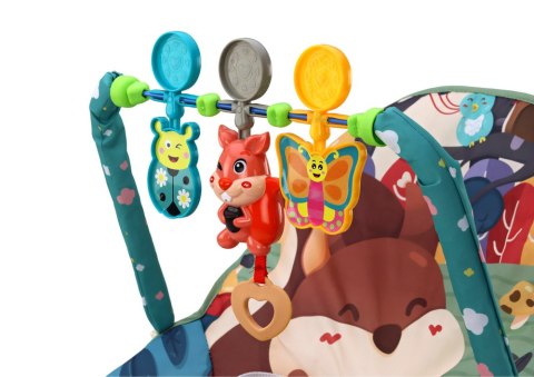 BUJACZEK KRZESEŁKO LEŻACZEK 2W1 WIBRACJA DŹWIĘK LISEK