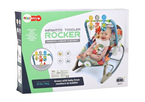 BUJACZEK KRZESEŁKO LEŻACZEK 2W1 WIBRACJA DŹWIĘK LISEK