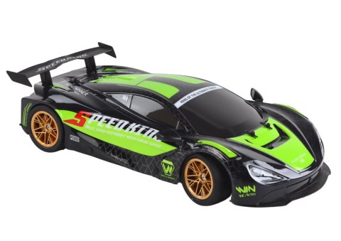 DUŻE AUTO SPORTOWE ZDALNIE STEROWANE 1:10 ZIELONO-CZARNE
