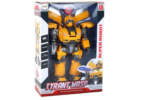 DUŻY ROBOT ZDALNIE STEROWANY R/C ŻÓŁTY DŹWIĘK ŚWIATŁA