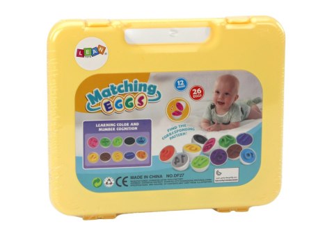EDUKACYJNA UKŁADANKA JAJKA W WALIZCE NAUKA LICZB KOLORÓW