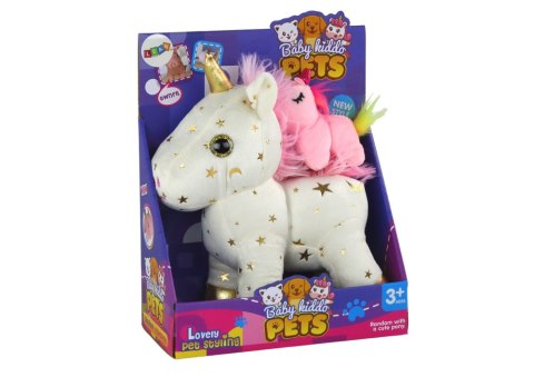 JEDNOROŻEC PLUSZAK USYPIACZ KOŁYSANKA BIAŁY W GWIAZDKI ZESTAW