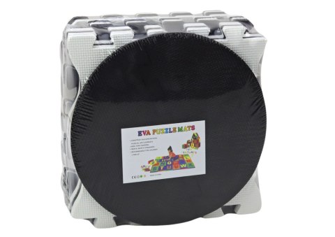 MIĘKKIE PUZZLE MATA KONTRASTOWA EDUKACYJNA PIANKA EVA CZARNO-BIAŁE 19 ELE.