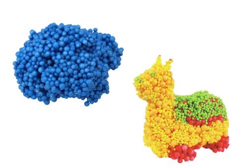 SQUISHY KULKI STYROPIANOWE MASA W KUBECZKU NIEBIESKI