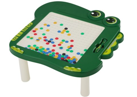 STOLIK TABLICA MAGNETYCZNA EDUKACYJNA DINOZAUR PAD UKŁADANKA ZIELONA