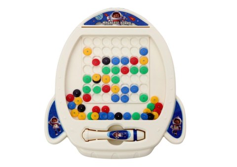 TABLICA MAGNETYCZNA RAKIETA KOSMICZNA 7 WZORÓW DŁUGOPIS