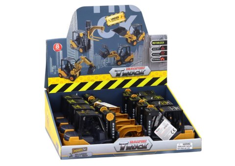 WÓZEK WIDŁOWY Z HAKIEM REGULOWANY NAPĘD FRYKCYJNY ŻÓŁTY