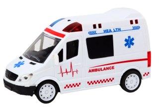 ZDALNIE STEROWANA KARETKA AMBULANS RC ŚWIATŁA DŹWIĘKI BIAŁA