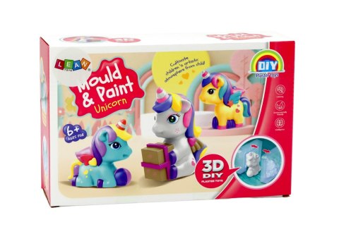 ZESTAW KREATYWNY ARTYSTYCZNY JEDNOROŻEC 3D GIPS FARBKI