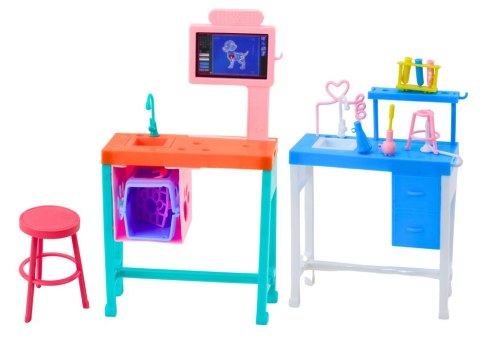 ZESTAW LALKA WETERYNARZ GABINET PIELĘGNACYJNY MEBLE AKCESORIA ZWIERZAKI