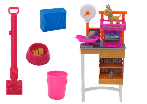 ZESTAW LALKA Z PSAMI KOT KARMA WETERYNARZ AKCESORIA