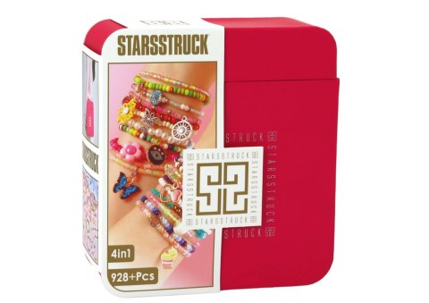 ZESTAW PIĘKNOŚCI DO TWORZENIA BIŻUTERII W SZKATUŁCE ZAWIESZKI SPINKI